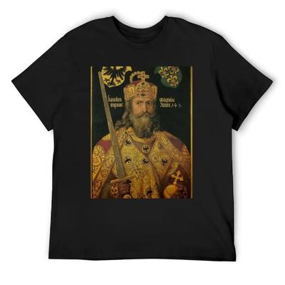 Карл Великий Альбрехта Дюрера Футболка корейская мода Эстетичная одежда принт животного для мальчиков мужская дизайнерская футболка