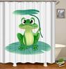 Funny Animal Monkey Shower Curtain Fabric, Tropical Forest Wildlife Decorative Print Bathroom Curtain Including Hook