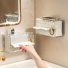 Face Towel Storage Box, Wall-mounted Waterproof Toilet Tissue Box Without Holes, Household Bathroom Tissue Box