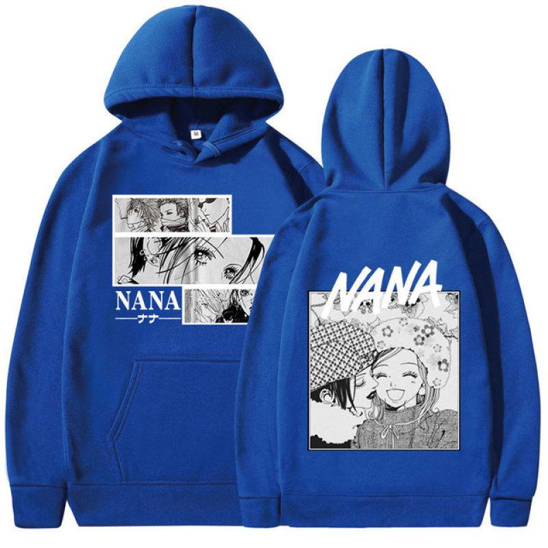 Толстовки с черными камнями в стиле аниме Nana Osaki, мужские модные повседневные пуловеры с длинными рукавами в стиле Харадзюку, толстовки большого размера, уличная одежда Y2k