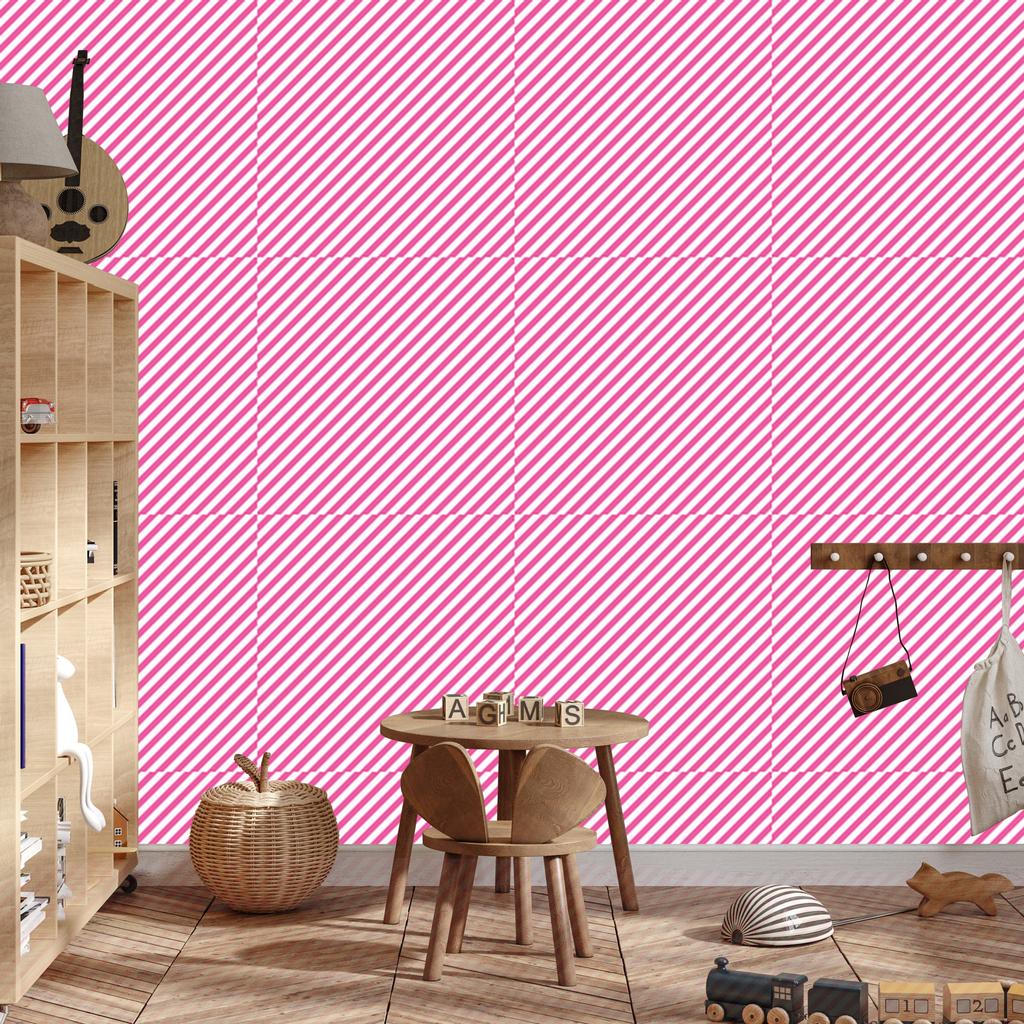 Powder Pink Stripes Wallpaper, Subtle Detail for Living Room and Bedroom 50x1000