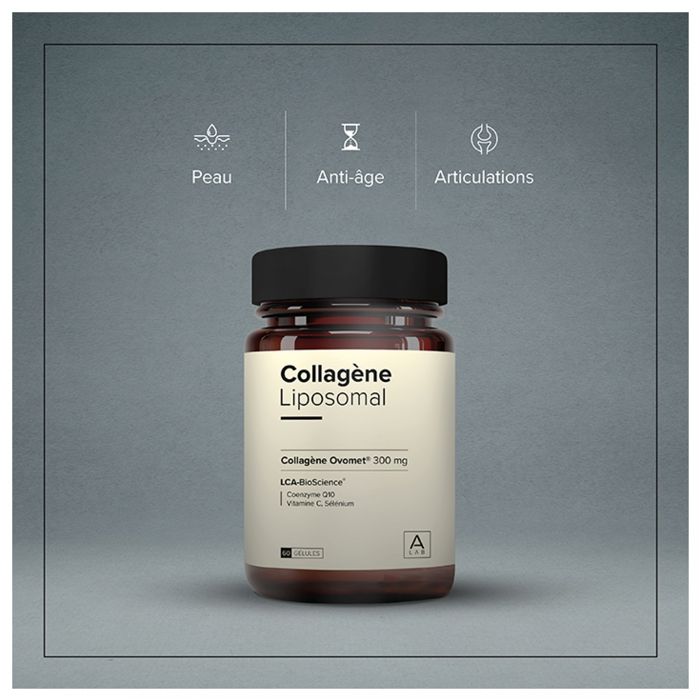 A-Lab Collagène Liposomal 300 Mg Anti-Âge Hydratation Articulations Assimilation Renforcée 60 Gélules