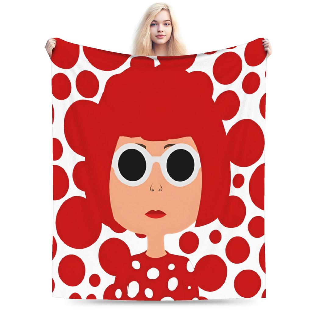 Плед Yayoi Kusama Мягкий трендовый плед Точки Для улицы Путешествий Автомобиля Фланелевое покрывало Постельное покрывало