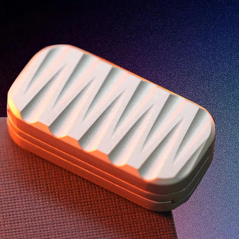 Magnetic Push Card Mechanical Slider EDC Metal Pushing Plate Relieve Stress Reducing Toys Mini Fidget Haptic Coin Antistresse