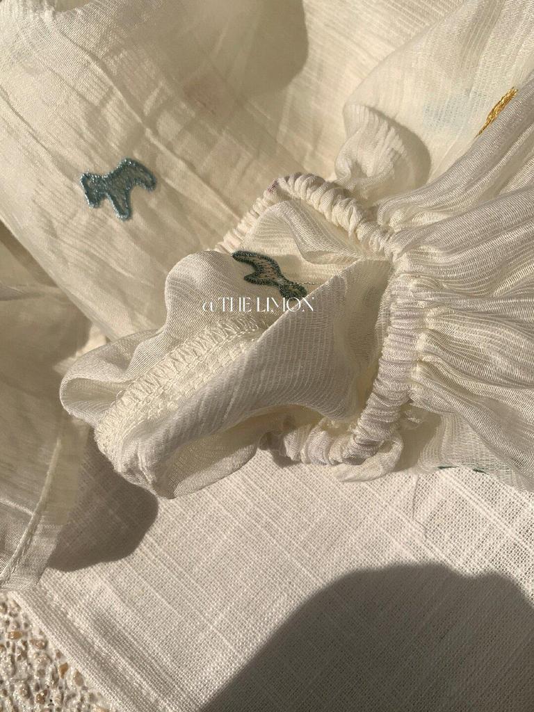 Женская блузка с длинным рукавом, лимонно-зеленая, с цветочной вышивкой – Стройнящий топ на завязках, защита от солнца