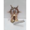 Antique Solid Brass Ship Wheel Bell Wall Mountable Hanging Ship Wheel Bell