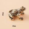 Solid Brass Retro Frog Tea Pet - Creative Home and Desktop Ornament