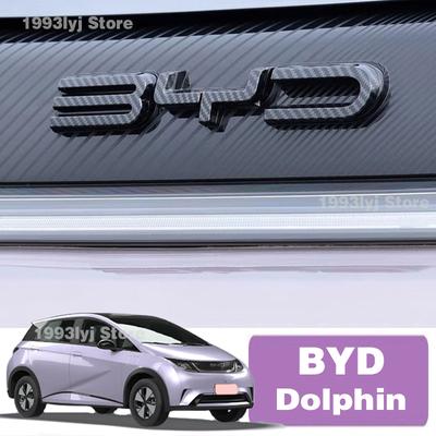 Для BYD Dolphin EA1 2022 2023 2024 2025 Пластиковый задний значок-эмблема, значок на переднюю решетку, высококачественные наклейки, украшение экстерьера автомобиля