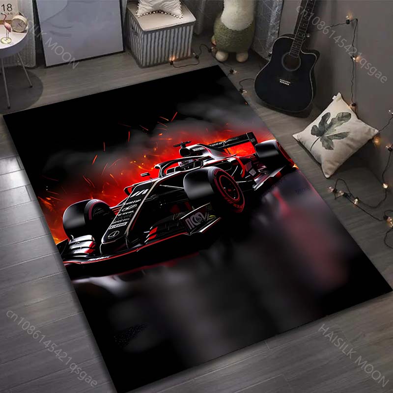 Racing Enthusiast Carpet Top Racing Pattern Rug for Living Room Bedroom Sofa Home Decor Non-slip Floor Mat Play Rug Great Gifts