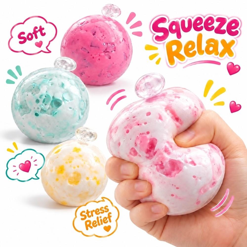 Soft Texture Stress Ball Squeezable Stress Relief Fidget Squeeze Toy Sensory Play