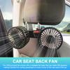Car Fan 360° Adjustable 2 Head Air Fan Automotive Electric Fan USB/12V/24V Fan 3 Speeds Headrest Ventilation Fan Car Silent Fan