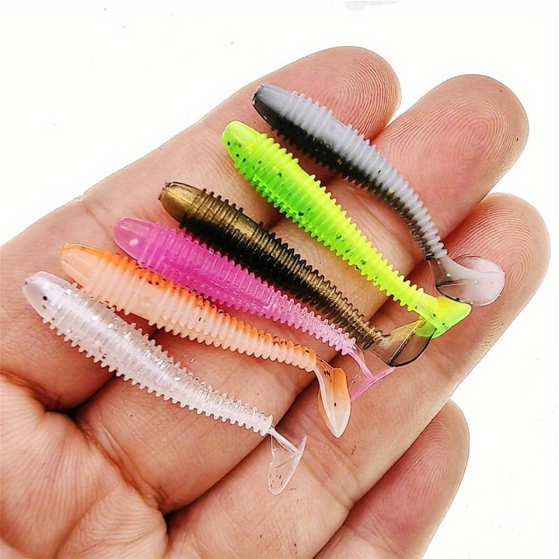 50 шт. микро мягкие рыболовные приманки T-tail Worm Lure маленькие искусственные приманки джиг воблеры снасти для ловли окуня и щуки