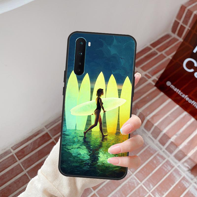 Surfing Art Surf Girl Case For OnePlus Nord 5 CE 2 3 4 Lite N20 N30 OnePlus 15 13 12 11 10R 13R 10T 13T 12R Cover