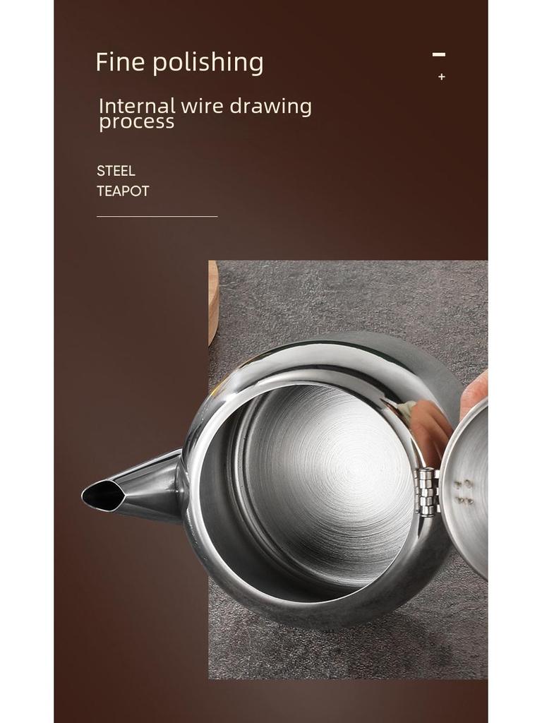 Чай из нержавеющей стали: Многофункциональный чайник и кастрюля для масла с фильтром для домашнего и коммерческого использования (Доступно в размерах 20/32/48/70 унций)