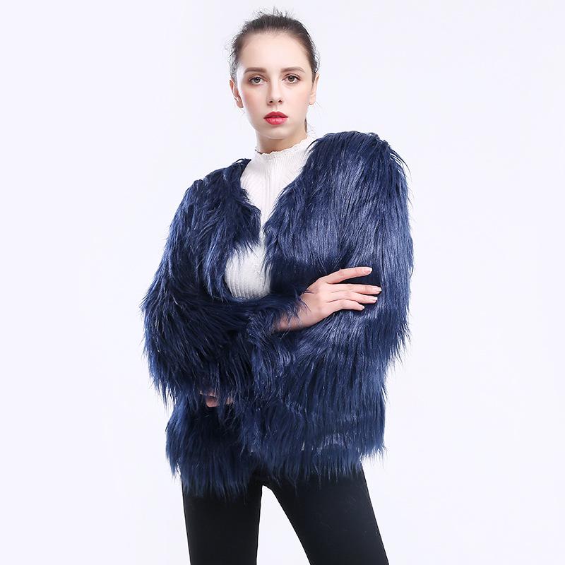 Women's Faux Fur Short Coat - Washable Wool, European & American Style