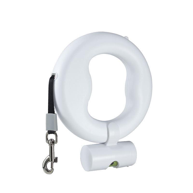 Светодиодный выдвижной цветной светящийся поводок для собак средних и крупных пород