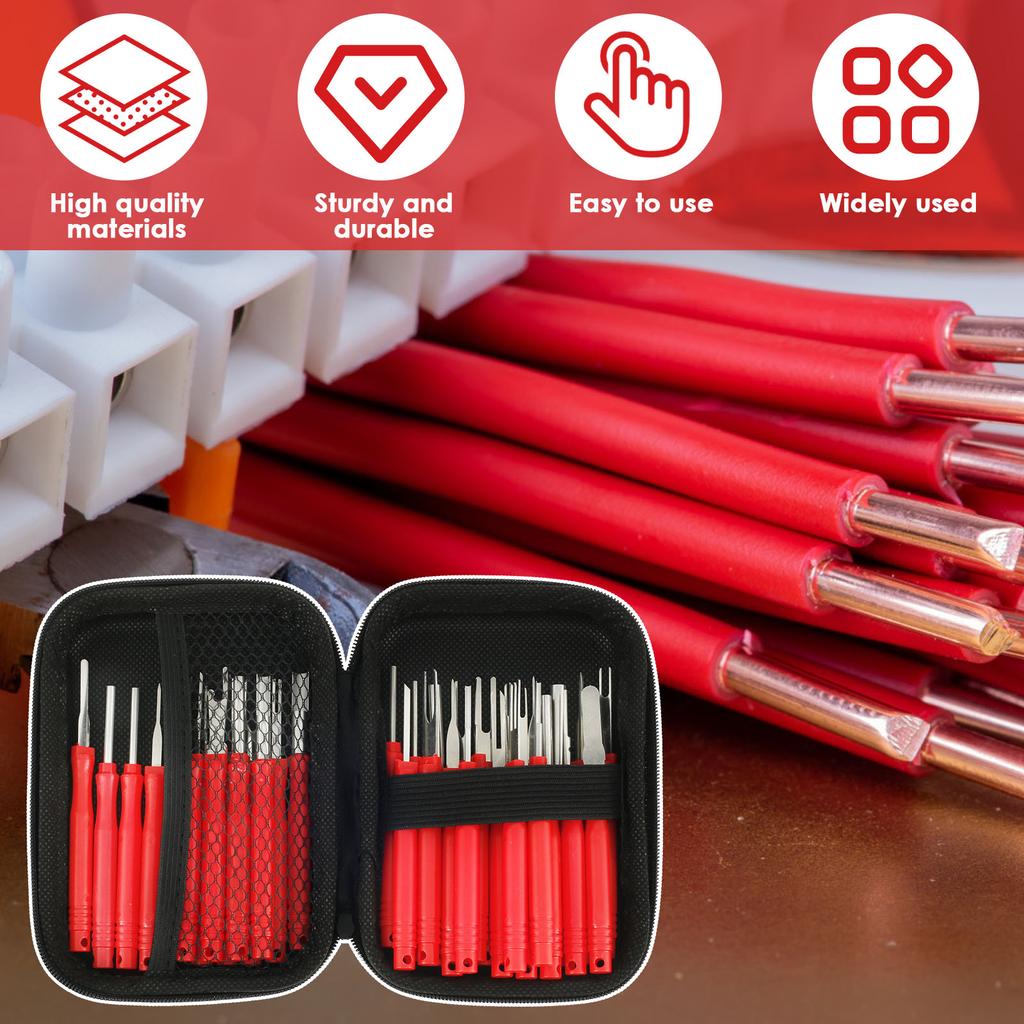 Набор для снятия автомобильных клемм 36 шт. Многоразовый инструмент для извлечения контактов электрических проводов, штекеров и разъемов. Инструменты для извлечения контактов из нержавеющей стали