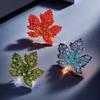 Red Maple Leaf Brooch High-end Women's Exquisite Pin High-end Luxury Temperament Suit High-end Welcome Accessories