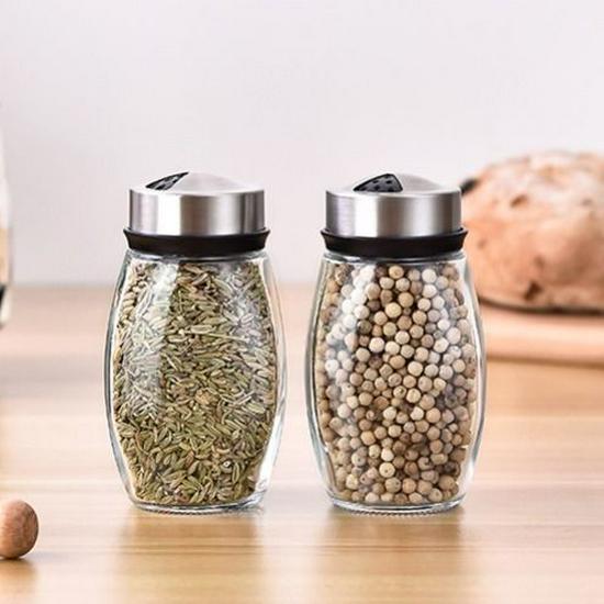Креативный набор вращающихся стеклянных баночек для специй - Кухонная коробка для приправ и органайзер для приправ.