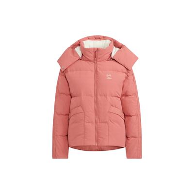 Neo сплошной цвет с логотипом и принтом на молнии с капюшоном, пуховик, женская верхняя одежда, красный HN2458