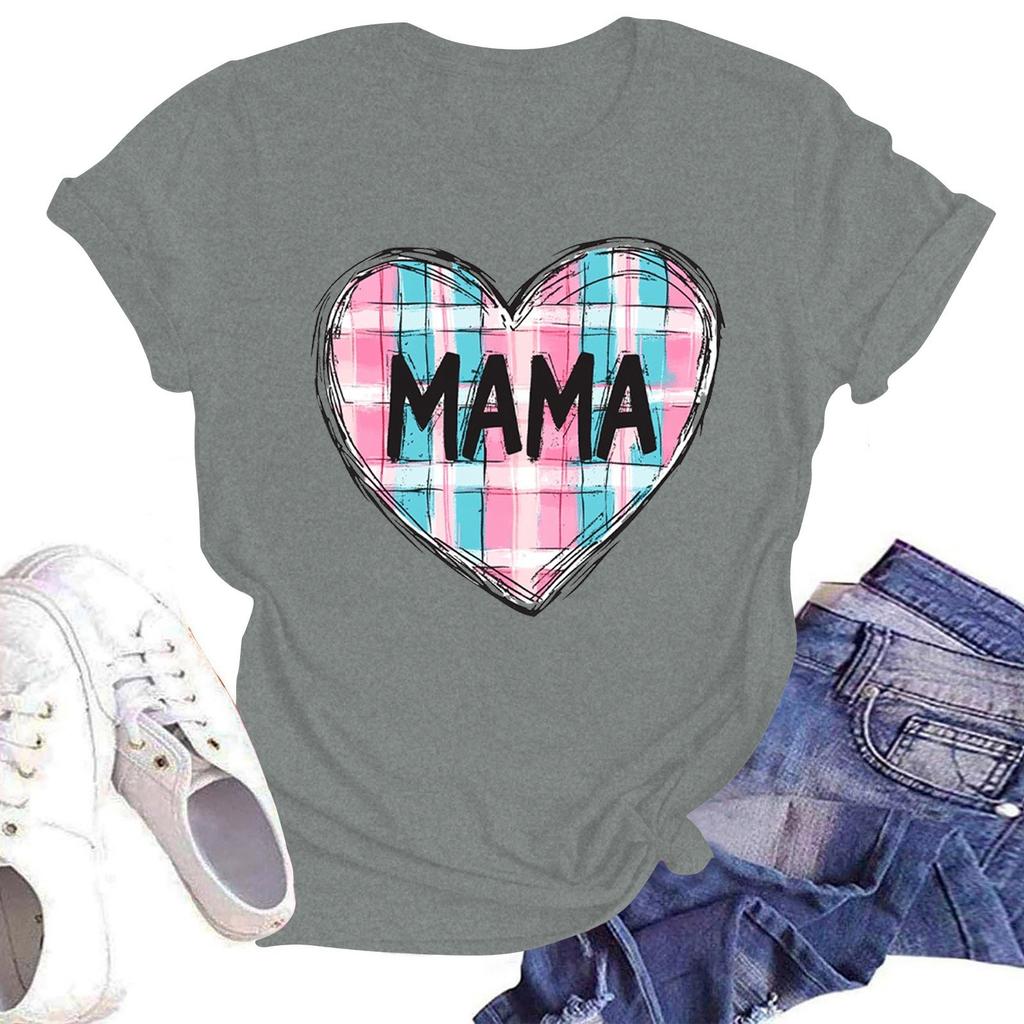 Женская повседневная футболка с круглым вырезом и короткими рукавами с принтом