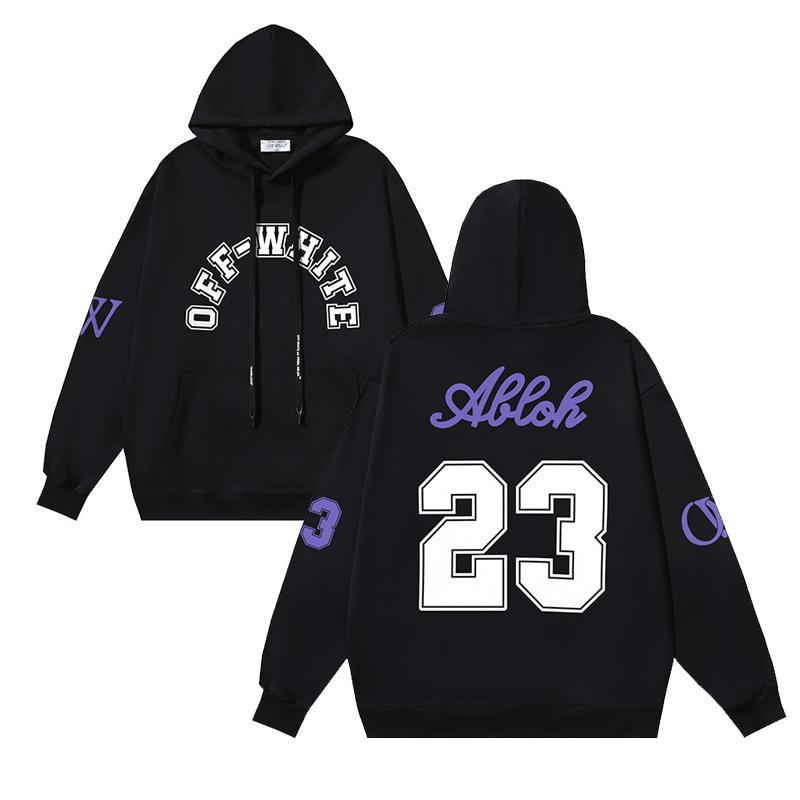 1063 Off-White 2026 Осень/Зима Новый OW Буква №. Толстовка с 23 микро-принтами для мужчин и женщин
