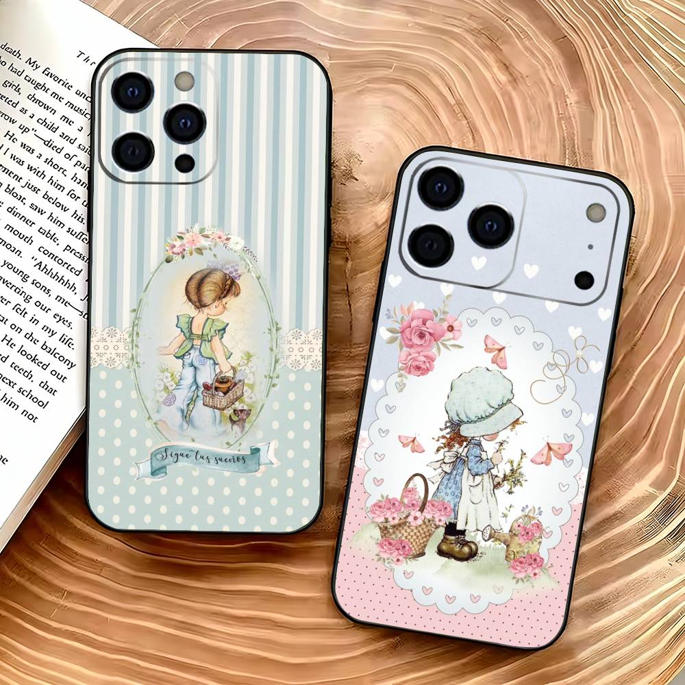 S-Sarah K-Kay Girl Phone Case For iPhone 17,16,15,14,13,12,11 Plus,Pro Max,XS,Soft Silicone Black Cover