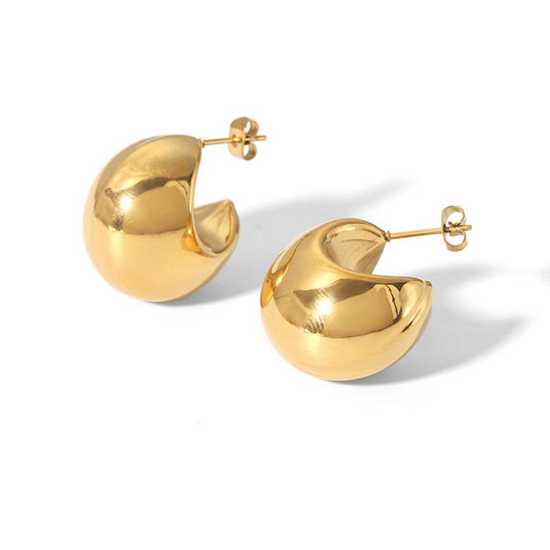 Корейские Новые Классические Металлические Серьги-Кольца с Золотым Покрытием для Женщин Модная Бижутерия Темпераментные Серьги для Ежедневной Носки для Девушек