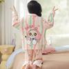 100% Cotton Girls Pajama Set Long Sleeve Thin Sleepwear Kids 8-14 Years