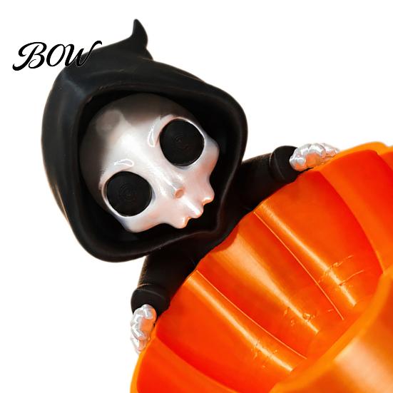 Creative Halloween Gift Ideas Candy Bowl, 3D Printed Grim Reaper Snack Holder Dish, Spooky Festive Party Table Centerpiece Skeleton Serving