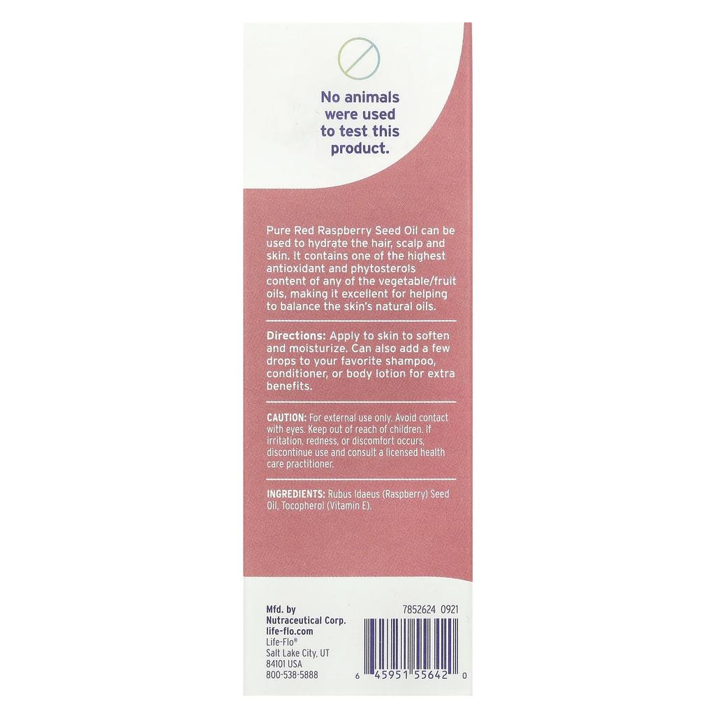 Life-flo Pure Red Raspberry Seed Oil, 60Ml (2 Fl Oz)