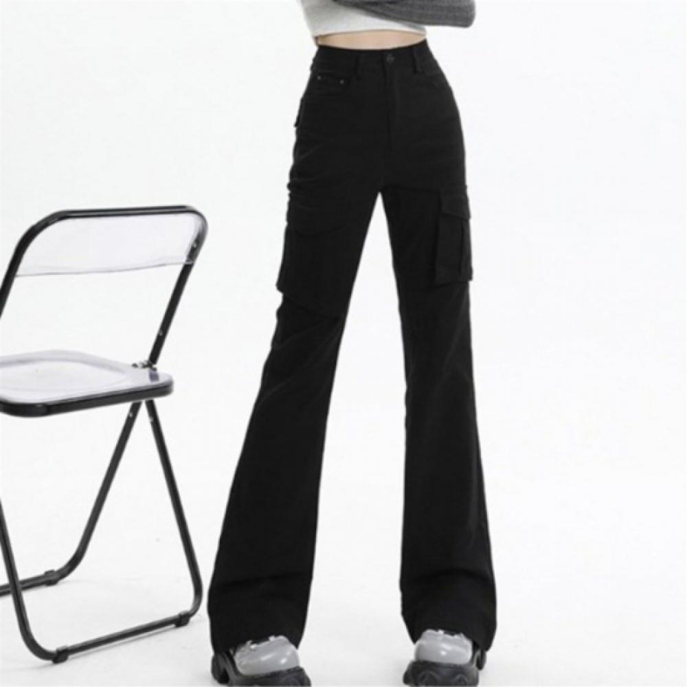 New ArrivalS Open Run Women S caSual Cotton Double Pocket Bootcut Cargo pantS