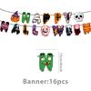 Halloween Ghost Party Decoration Disposable Tableware Balloon Banner Ceiling Door Hanging for Happy Hunting Halloween Supplies