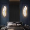Nordic LED Feather Wall Lamp Creative Bedroom Bedside Living Room Background Home Light Resin Aisle Staircase Decor Wall Lamp