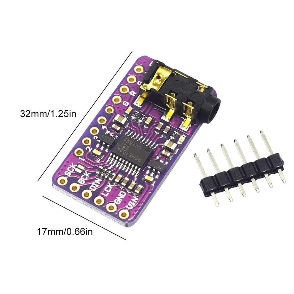 Цифровой аудиодекодер PCM5102 с интерфейсом I2S/IIS для Arduino и Raspberry Pi.