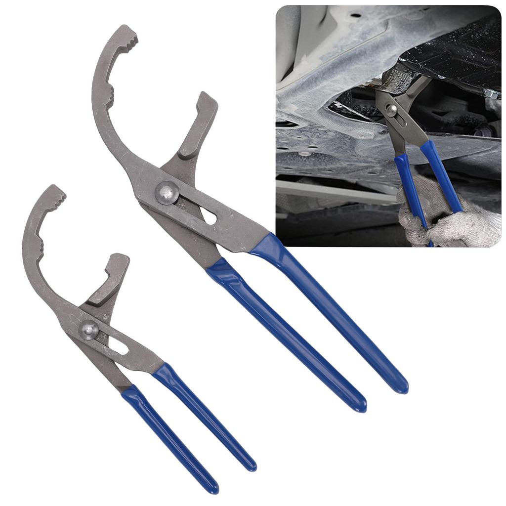 2PCS Oil Filter Wrench Set 9in 12in   Oil Filter Pliers Set for Cars Trucks Engine Filters