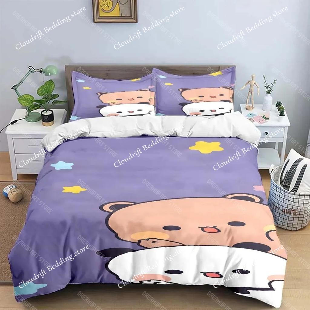 Подарок для девочки и мальчика Изысканные мультяшные обои B-bubu Аниме Цифровая печать Постельный комплект Пододеяльник Одеяло Кровать Молодежь Дети