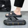 Fashion Men Slippers Buckle Summer New Casual Beach Shoes Soft Bottom Breathable Non-slip Men's Dual-use Sandals Slippers Men