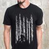Unisexs Black T Shirt Bigfoot Sasquatch Forest Print Casual Outdoor Camping Vintage Breathable Designer Clothes Graphic