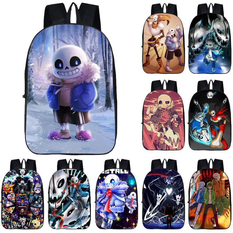 Прочный 17-дюймовый рюкзак Undertale Sans для детей с регулируемыми лямками и стильным дизайном