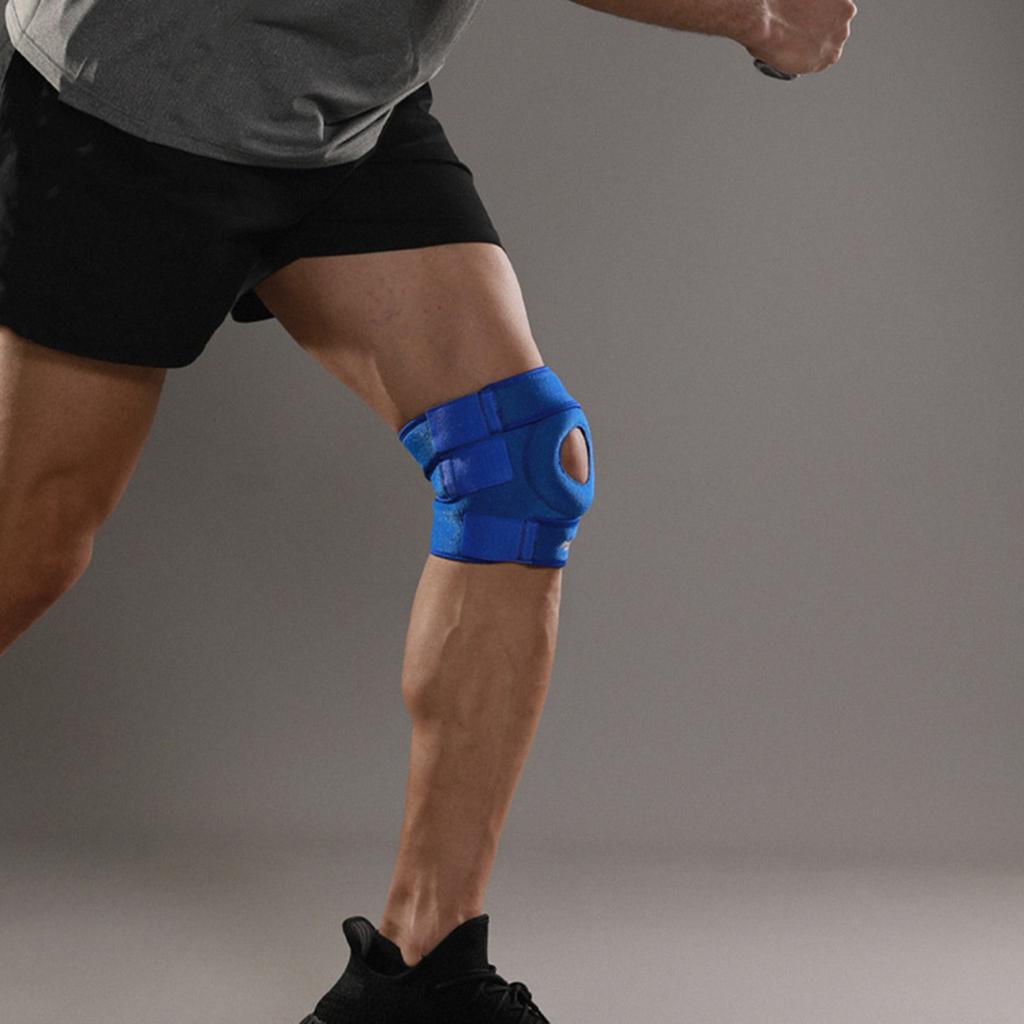 Наколенник с открытой коленной чашечкой, нескользящий, регулируемый, дышащий, для мужчин и женщин, пеший туризм, баскетбол, езда на велосипеде, бег, артрит, поддержка боли, наколенники, накладки на рукава