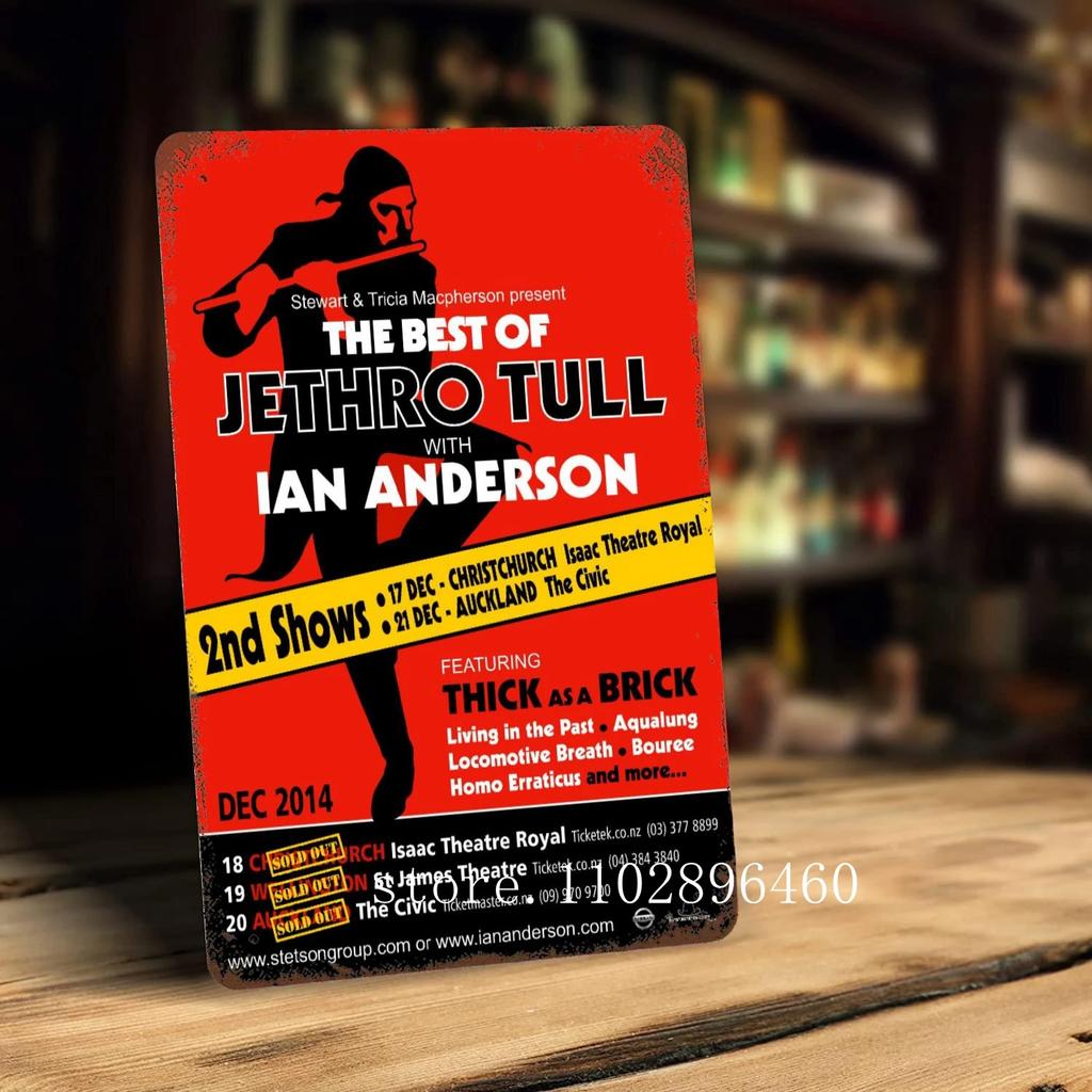 Jethro Tull Металлические таблички и знаки настенный декор Винтажные жестяные знаки Капитан Металлический плакат Декор для бара паба клуба Настенное украшение