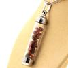 Stones and Minerals. Raw Multicolor Tourmaline Necklace. 50 Mm Tube Model.