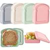 Reusable Bento Sandwich Box Set BPA-Free with Lid Microwave Safe Stackable Container for School Outdoor Picnic Kitchen Organizer