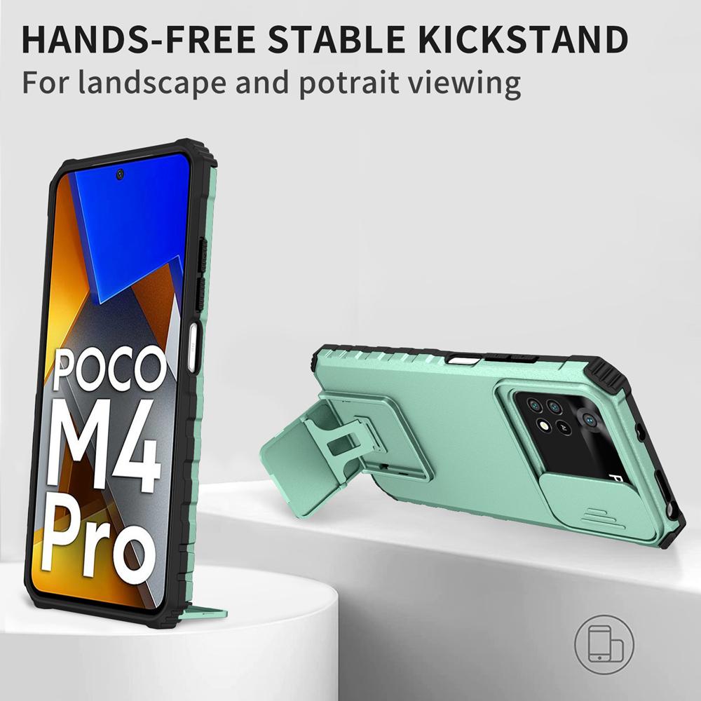 Противоударный чехол для Xiaomi POCO X4 Pro X5 5G M3 M4Pro, защитный чехол для камеры с подставкой, чехол для телефона с подставкой для POCO X3 NFC
