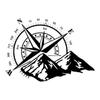 Sticker Self-adhesive Decor Decal Compass Pattern Car Door Body Vehicle Styling Decor