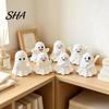 Compact Pen Holders for Desk 6Pcs Halloween Ghost Figurine, Cute Holder, Miniature Decor, Funny Decorations Pencil Stand Ornament, Creative
