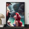Алмазная живопись Русалочка Иллюстрация 5D DIY Полный круг Алмазная мозаика Мультяшная Вышивка Арт Картина Домашний Декор