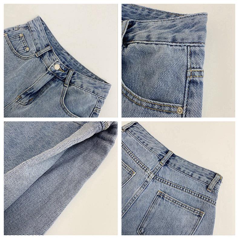 Korean High-Waist A-Line Denim Shorts for Women - Summer Wide Leg, Loose Fit Trend