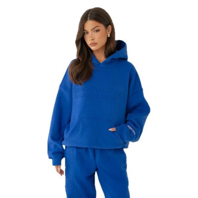 HIDDEN HILLS Oversized Hoodie With Kangaroo Pocket Street Style Sweatshirt